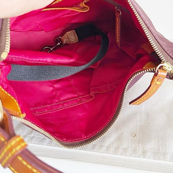 New Unused Dooney & Bourke Seville Plum Nylon Hobo Purse - Picture 7 of 8